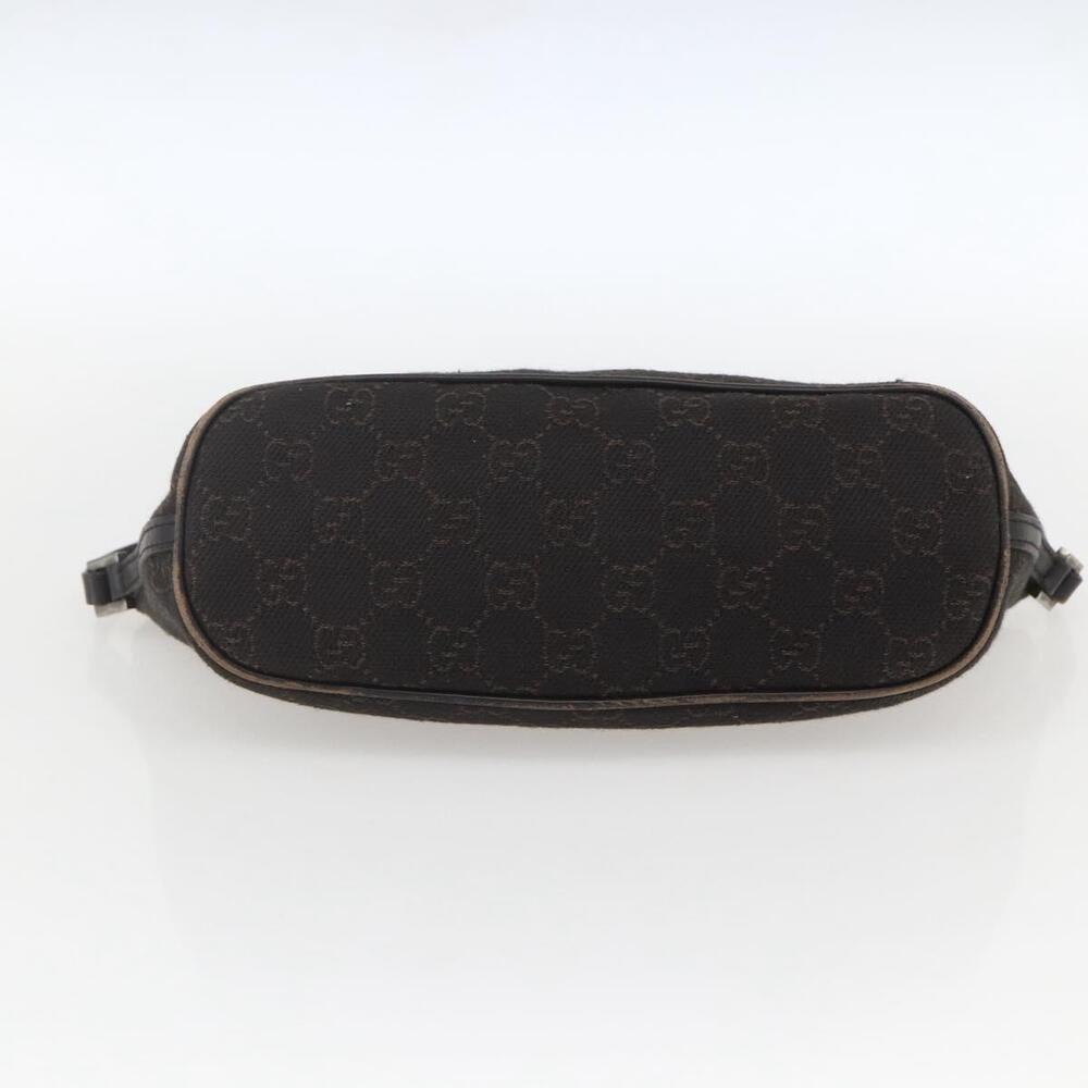 GUCCI GG Canvas Accessory Pouch Dark Brown Silver 07198 Auth ep12569 - Picture 5 of 16